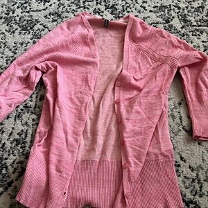 Maurices Pink Button-Up Cardigan